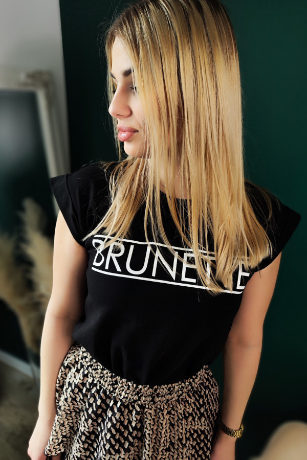 Czarny T-shirt Brunette