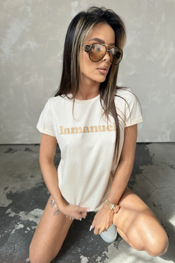 T-shirt waniliowy La Manuel Double 1