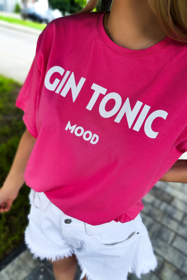 T-shirt różowy oversize Gin Tonic MOOD