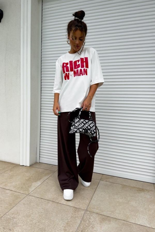 Oversize t-shirt ecru RICH WOMAN 22