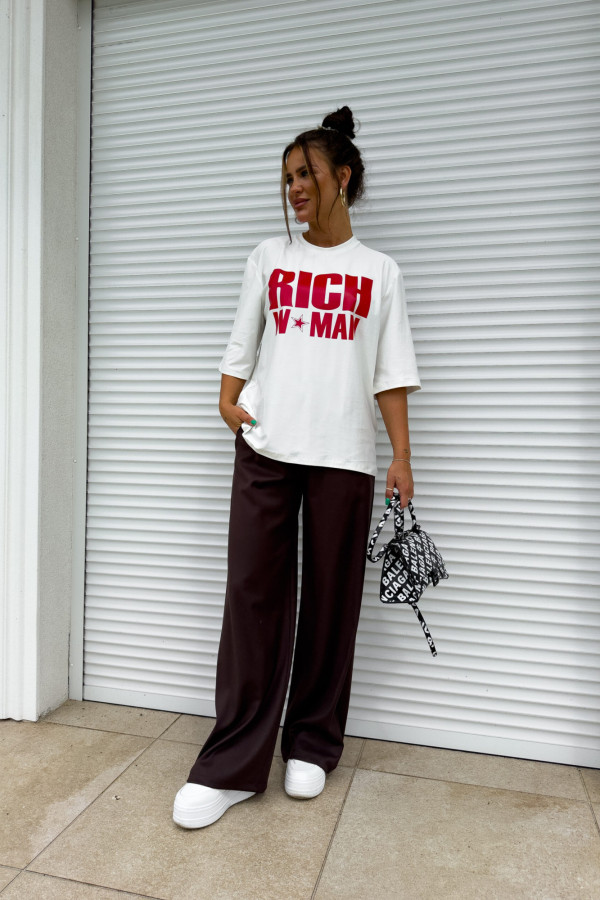 Oversize t-shirt ecru RICH WOMAN 21