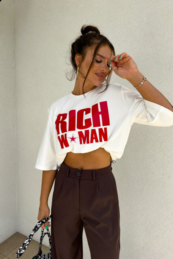 Oversize t-shirt ecru RICH WOMAN 6