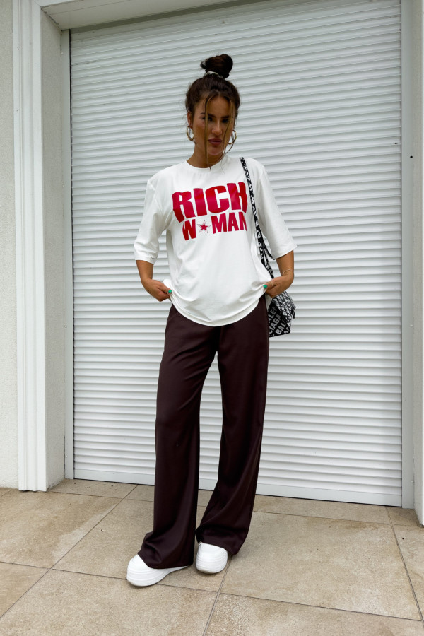 Oversize t-shirt ecru RICH WOMAN 18