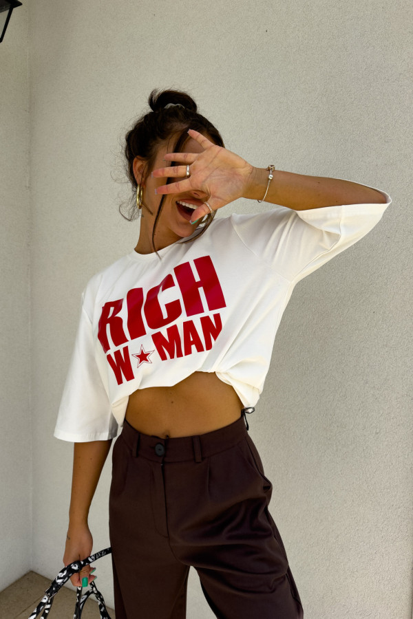 Oversize t-shirt ecru RICH WOMAN 17