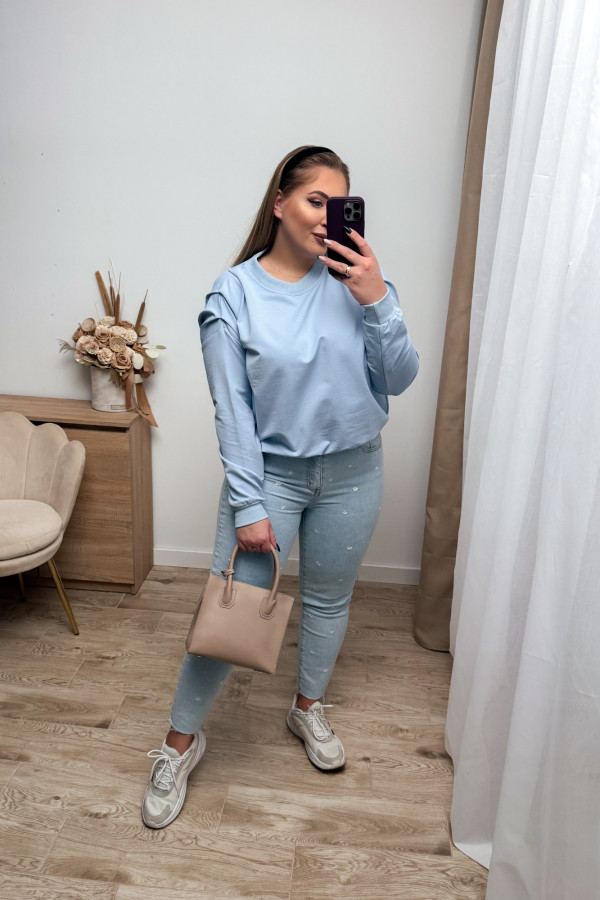 Bluza oversizowa Relax - niebieska 4