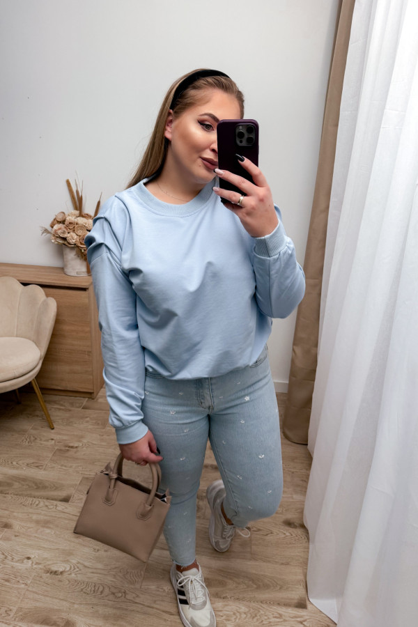 Bluza oversizowa Relax - niebieska 6