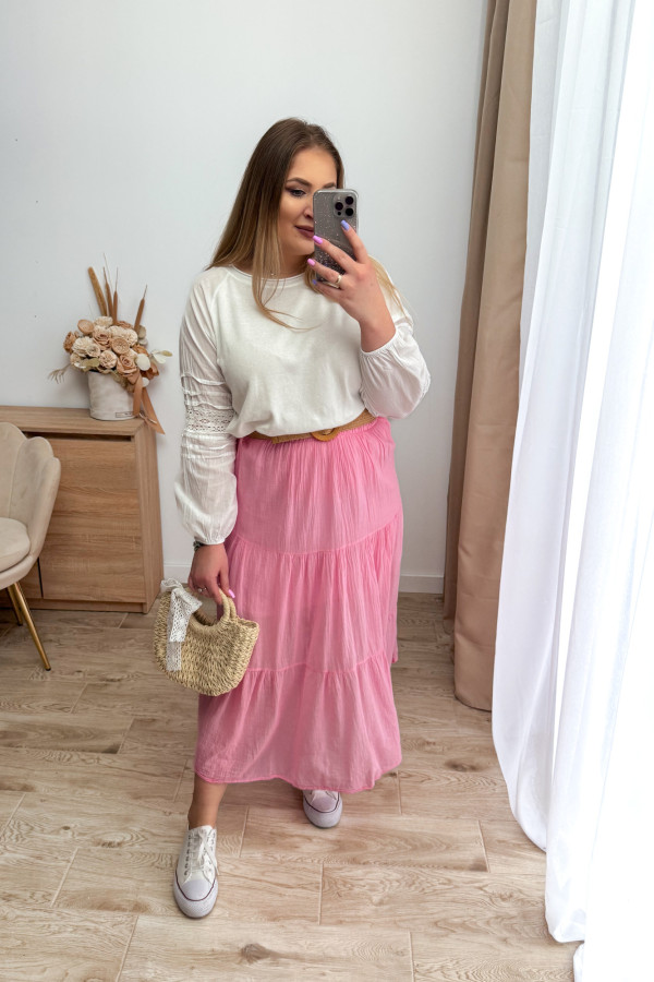 Spódnica z falbanami Cleo - róż 7