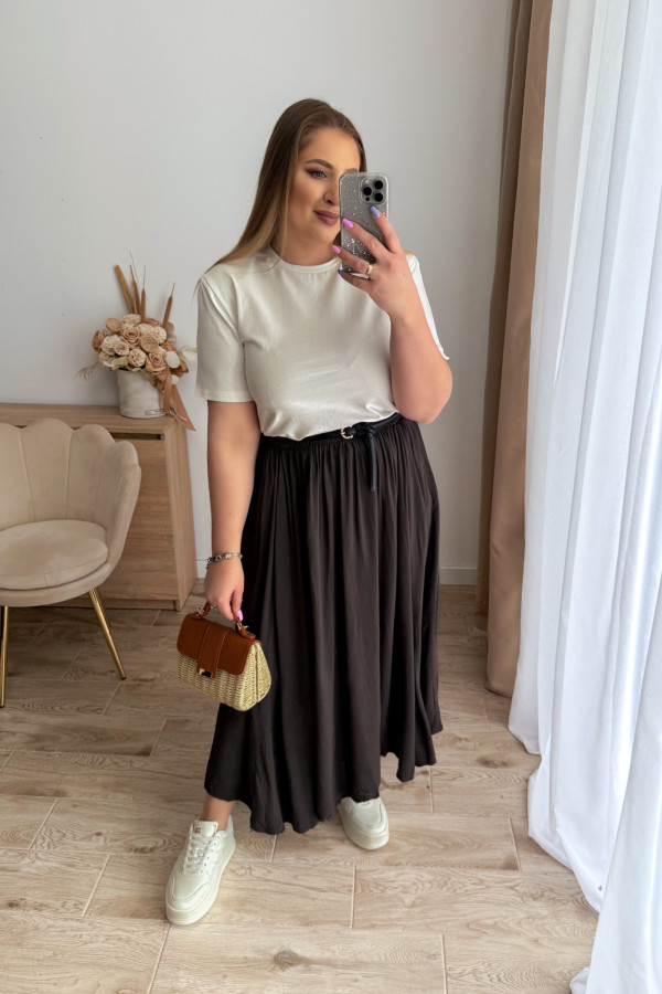 Spódnica maxi wiskozowa Nellie - czekolada 5