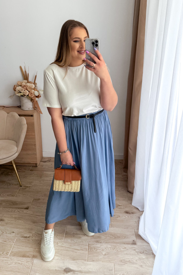 Spódnica maxi wiskozowa Nellie - jasny jeans 5