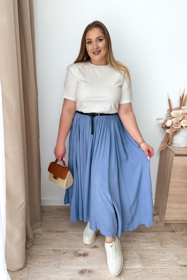 Spódnica maxi wiskozowa Nellie - jasny jeans 10