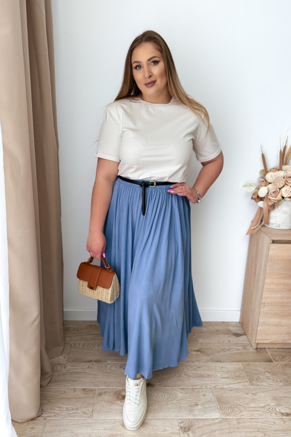 Spódnica maxi wiskozowa Nellie - jasny jeans 11
