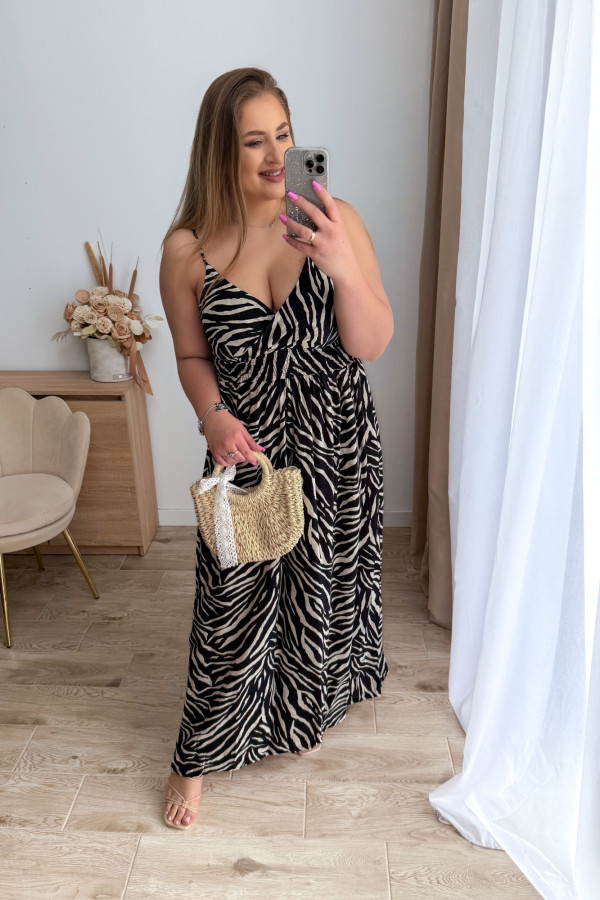 Sukienka maxi w zebrę Atherna maxi 4