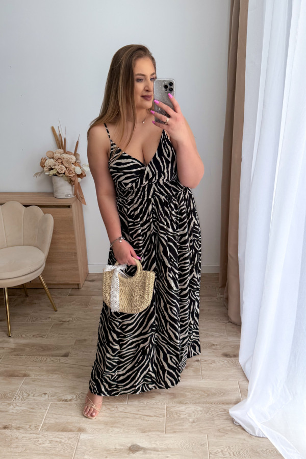 Sukienka maxi w zebrę Atherna maxi 6