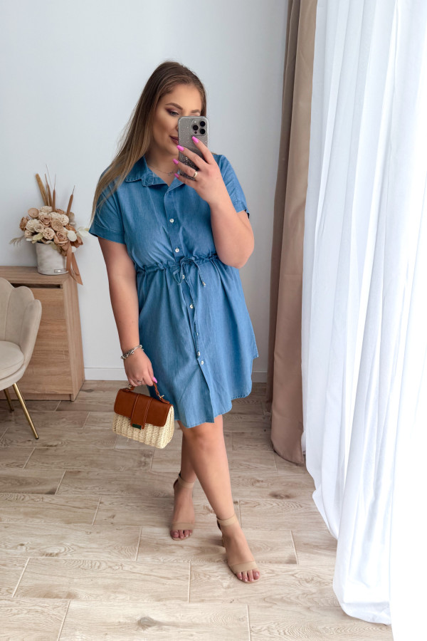 Sukienka szmizjerka Lumi - jasny jeans 2