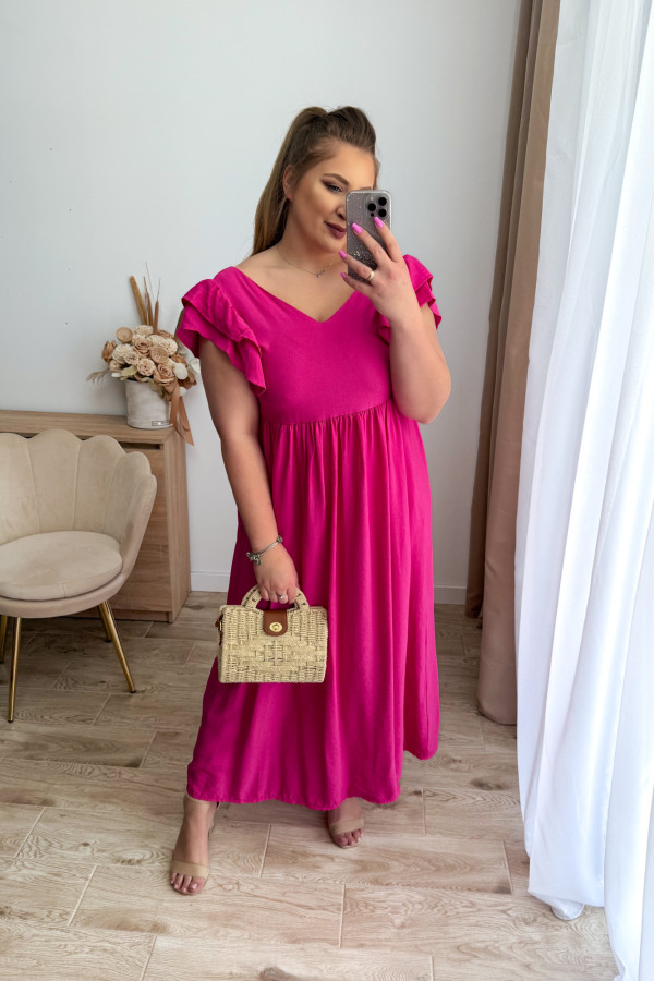Sukienka z okrytymi plecami Amira - fuksja 2