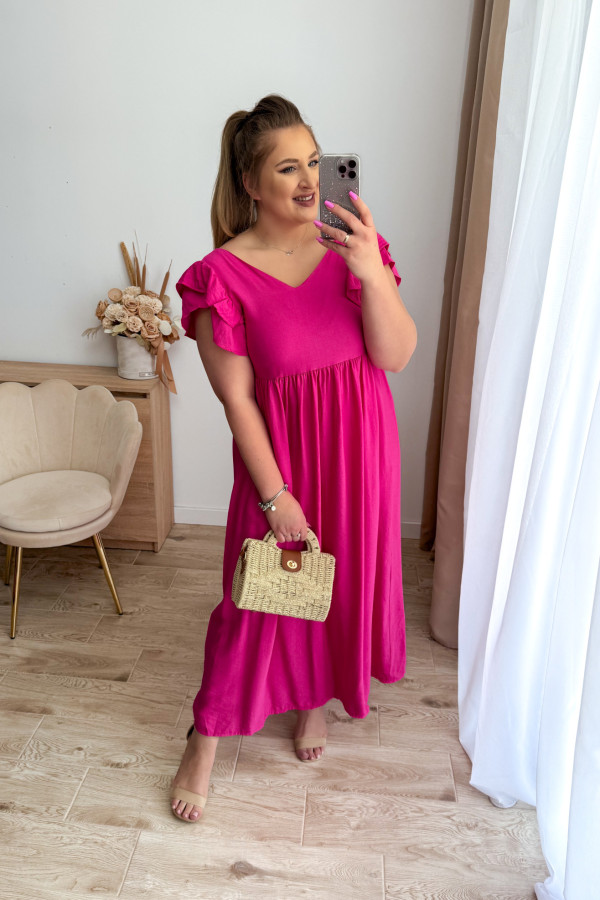 Sukienka z okrytymi plecami Amira - fuksja 5