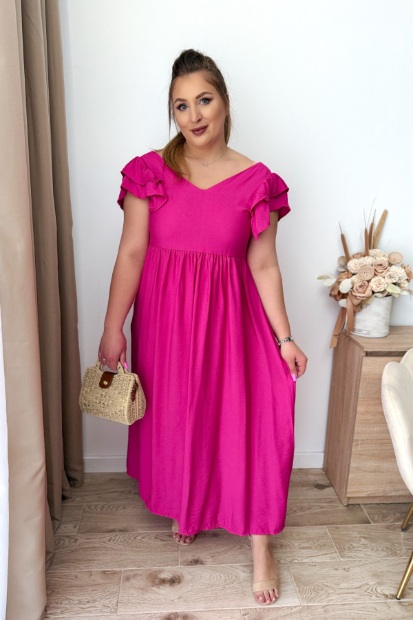 Sukienka z okrytymi plecami Amira - fuksja 7