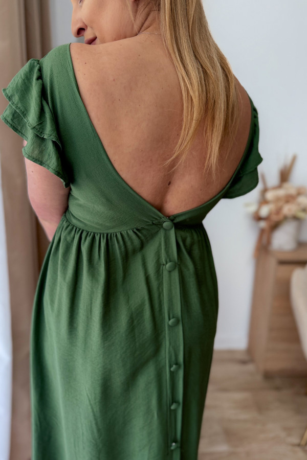 Sukienka z okrytymi plecami Amira - khaki 4