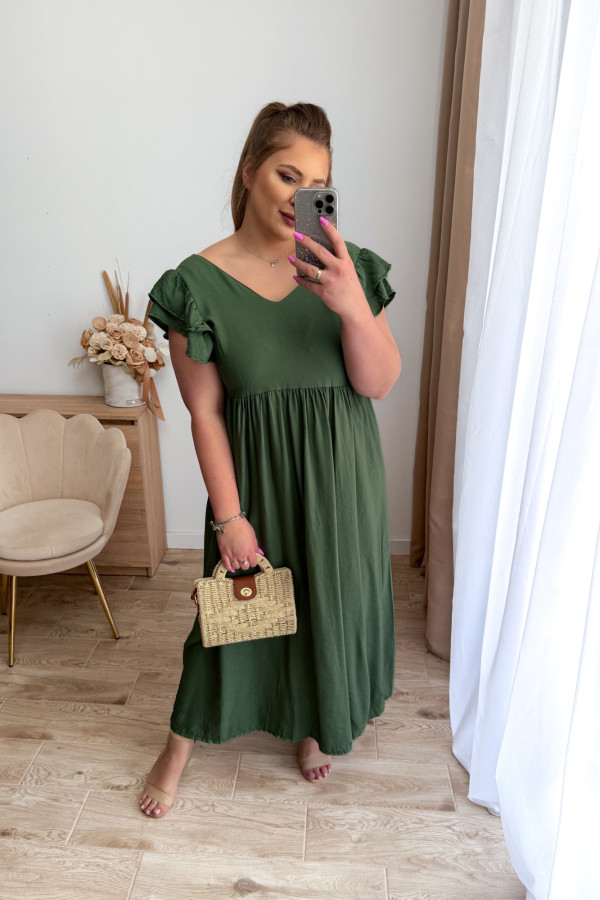 Sukienka z okrytymi plecami Amira - khaki 6