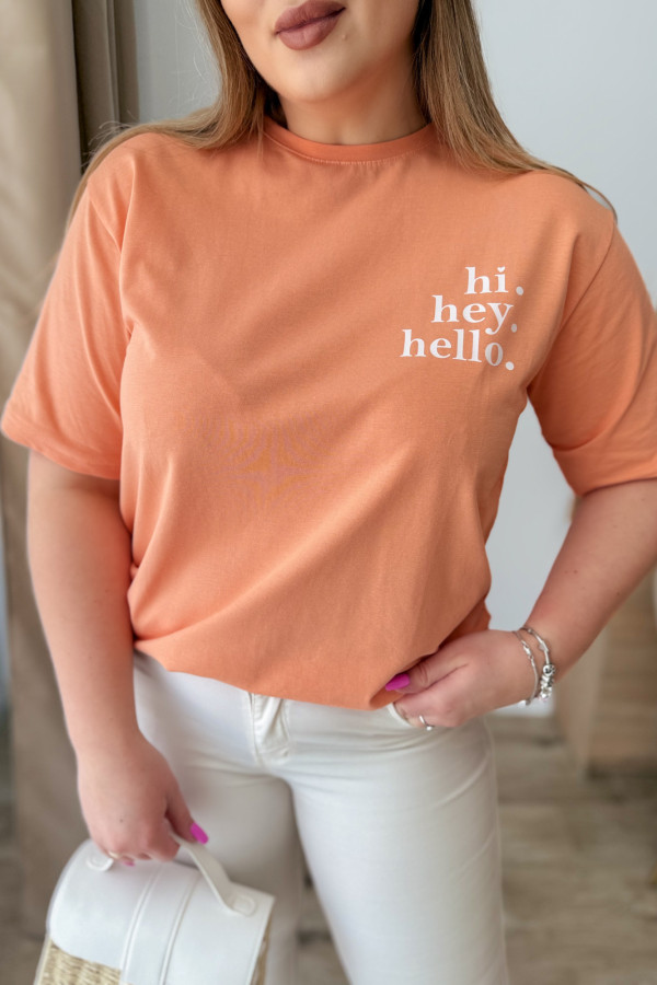 Bluzka oversize z nadrukiem Hi Hey Hello - brzoswkinia 6