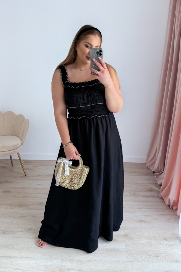 Sukienka maxi na ramiączkach Estelle - czarna 7