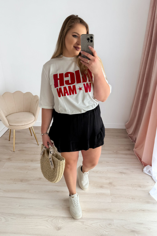 T-shirt oversize ecru RICH WOMAN 3