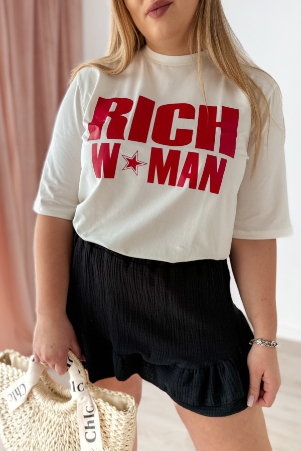T-shirt oversize ecru RICH WOMAN 6