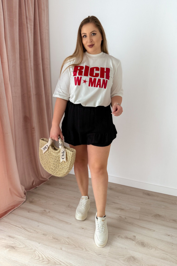 T-shirt oversize ecru RICH WOMAN 9