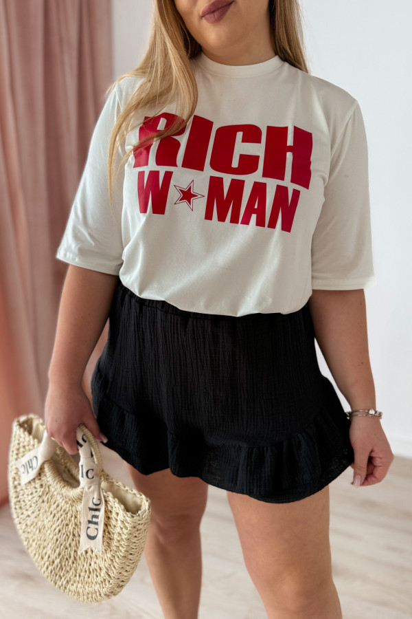 T-shirt oversize ecru RICH WOMAN