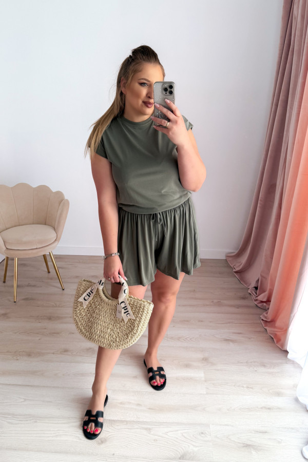 Komplet koszulka+spodenki Stormi - khaki 4