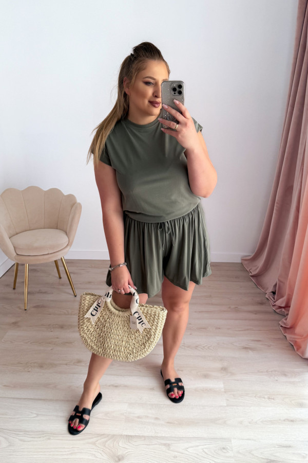 Komplet koszulka+spodenki Stormi - khaki 5