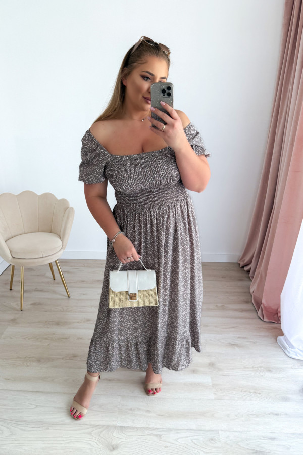 Sukienka maxi wiskozowa w kropeczki Celeste II - fango 8