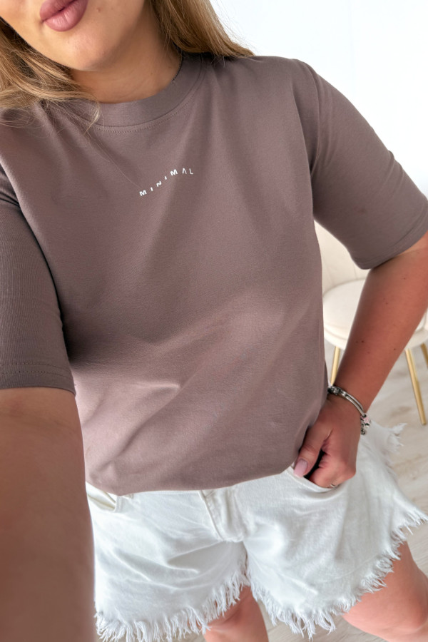 Koszulka bawełniana z delikatnym nadrukiem MINIMAL - fango 8