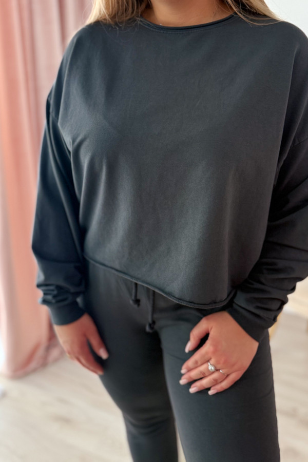Komplet dresowy bluza oversize + spodnie dresowe Allesi - grafit 1