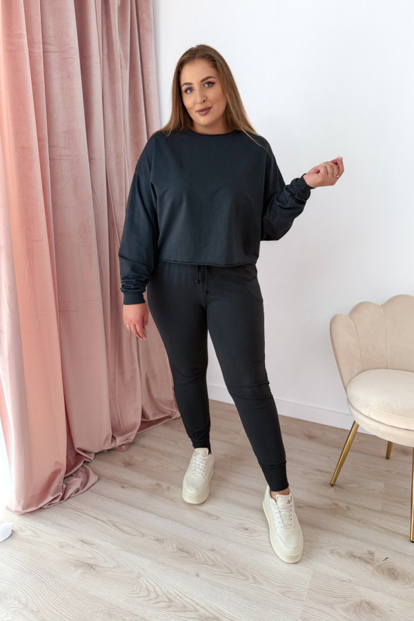 Komplet dresowy bluza oversize + spodnie dresowe Allesi - grafit 2