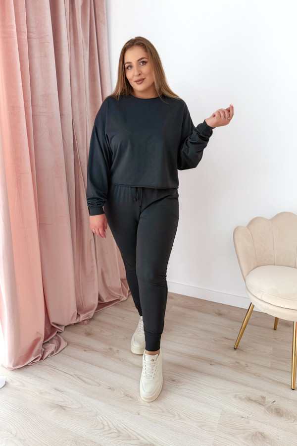 Komplet dresowy bluza oversize + spodnie dresowe Allesi - grafit 3
