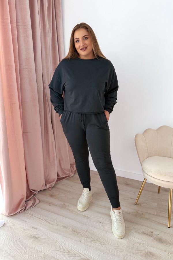 Komplet dresowy bluza oversize + spodnie dresowe Allesi - grafit