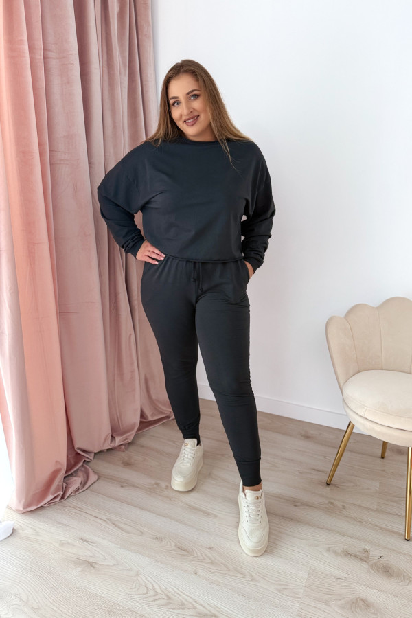 Komplet dresowy bluza oversize + spodnie dresowe Allesi - grafit 4