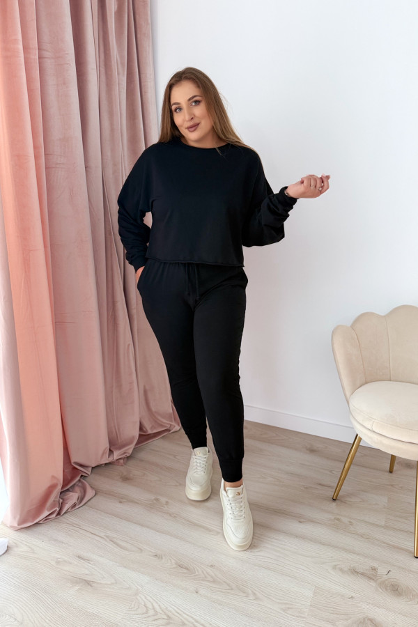 Komplet dresowy bluza oversize + spodnie dresowe Allesi - czarny 2