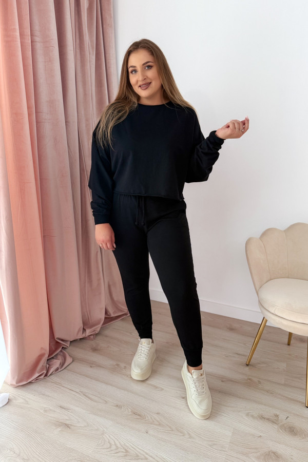 Komplet dresowy bluza oversize + spodnie dresowe Allesi - czarny 3