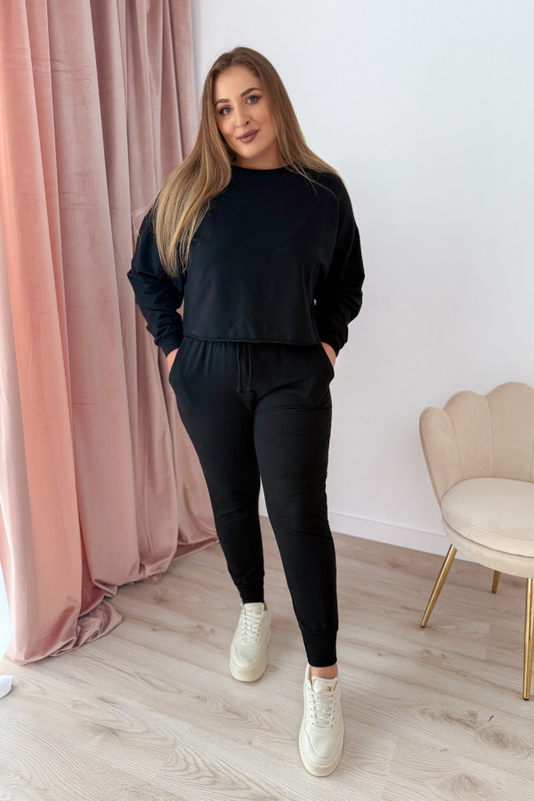 Komplet dresowy bluza oversize + spodnie dresowe Allesi - czarny 4