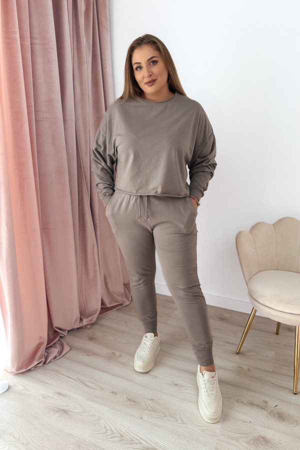 Komplet dresowy bluza oversize + spodnie dresowe Allesi - fango 2