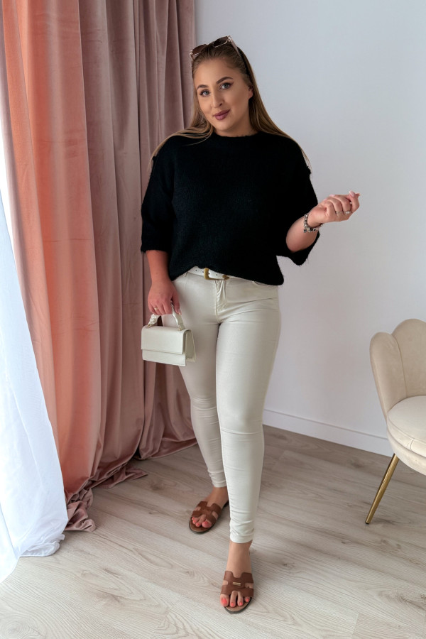 Sweter z okrągłym dekoltem Aspen - czarny