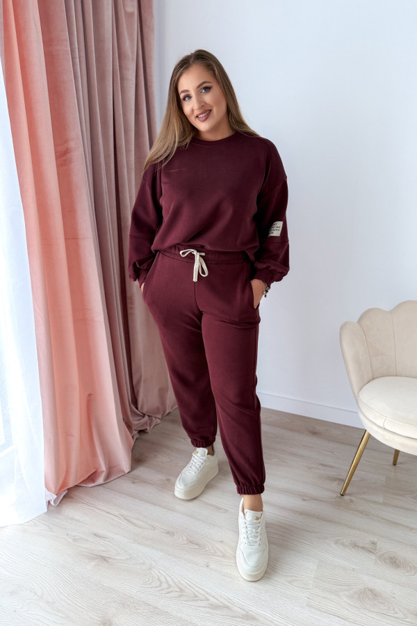 Komplet dresowy bluza oversize+spodnie dresowe Vista - śliwka 5