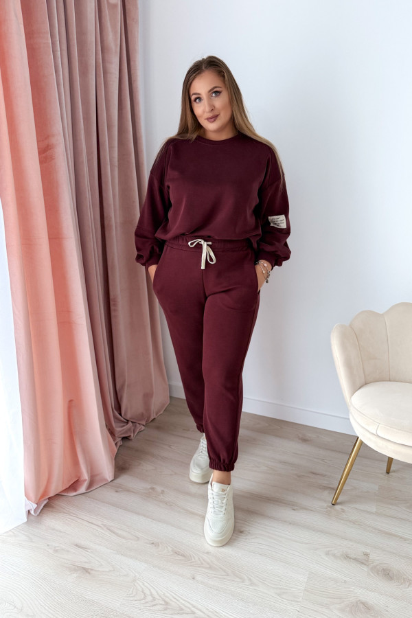 Komplet dresowy bluza oversize+spodnie dresowe Vista - śliwka 6