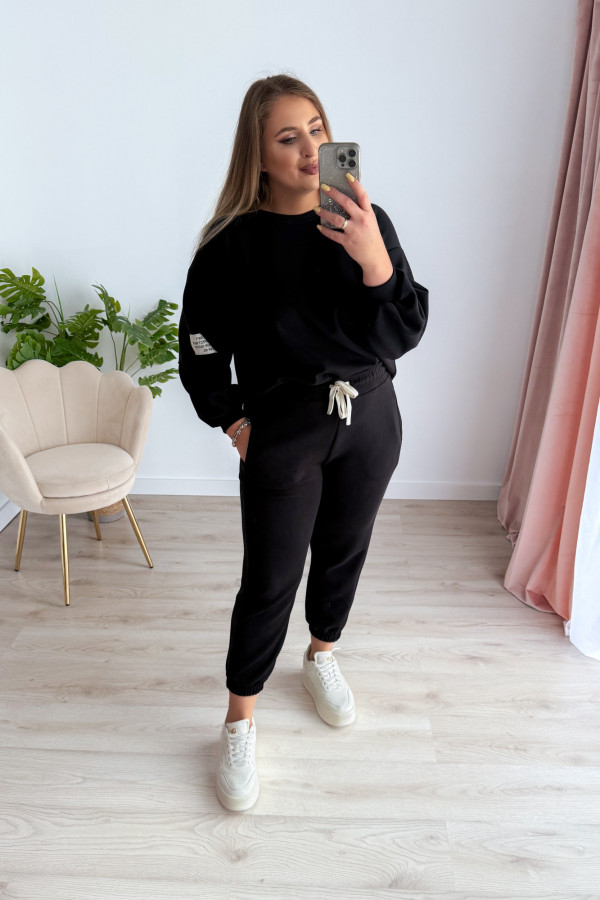 Komplet dresowy bluza oversize+spodnie dresowe Vista - czarny 4