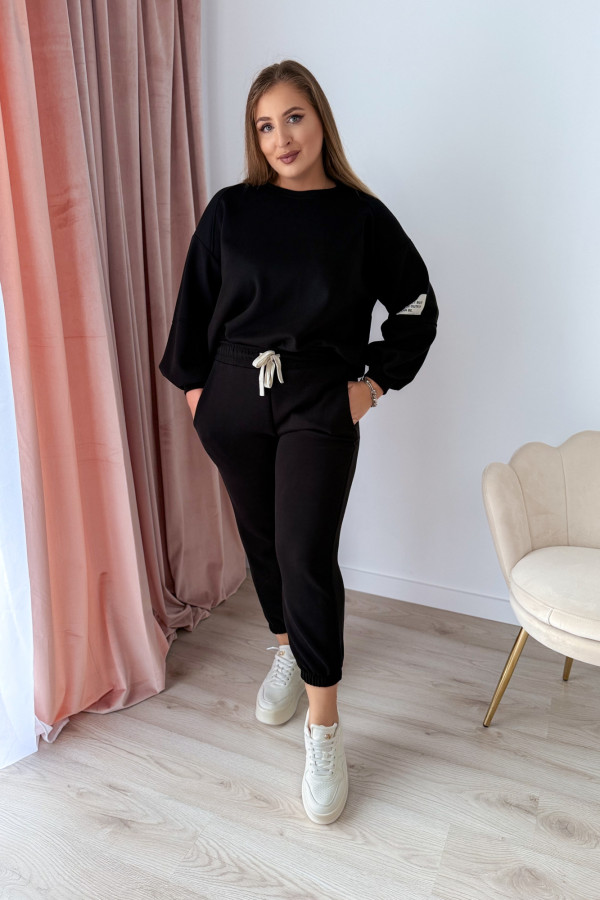 Komplet dresowy bluza oversize+spodnie dresowe Vista - czarny 5