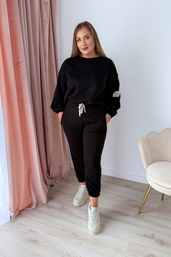 Komplet dresowy bluza oversize+spodnie dresowe Vista - czarny 7