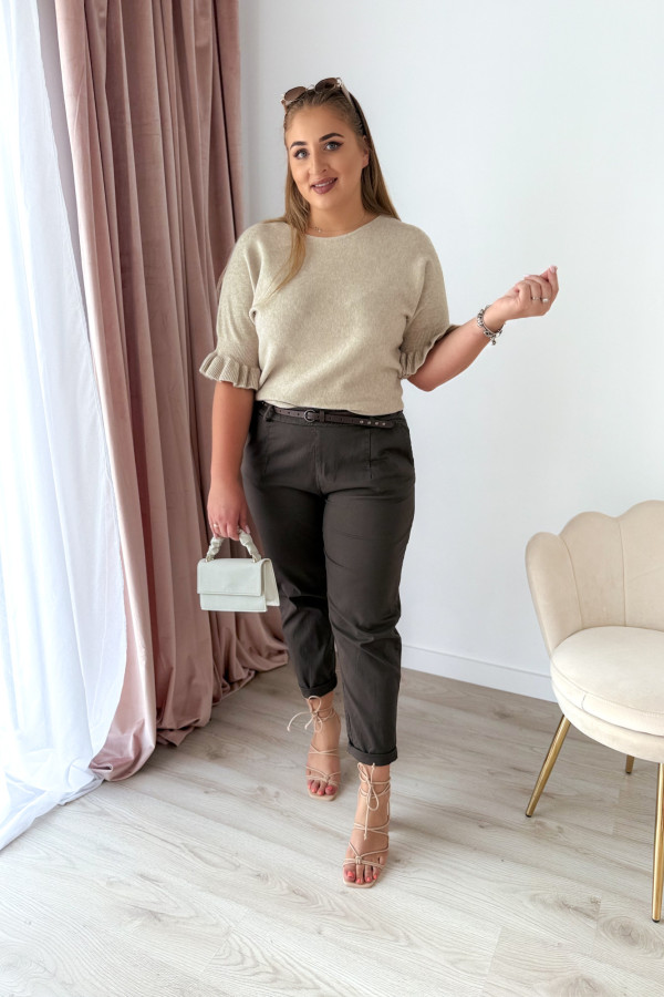 Spodnie mom-fit Maya - czekolada 1