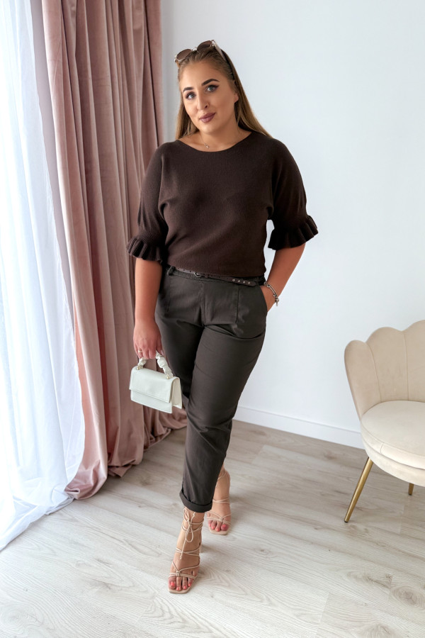 Spodnie mom-fit Maya - czekolada 2